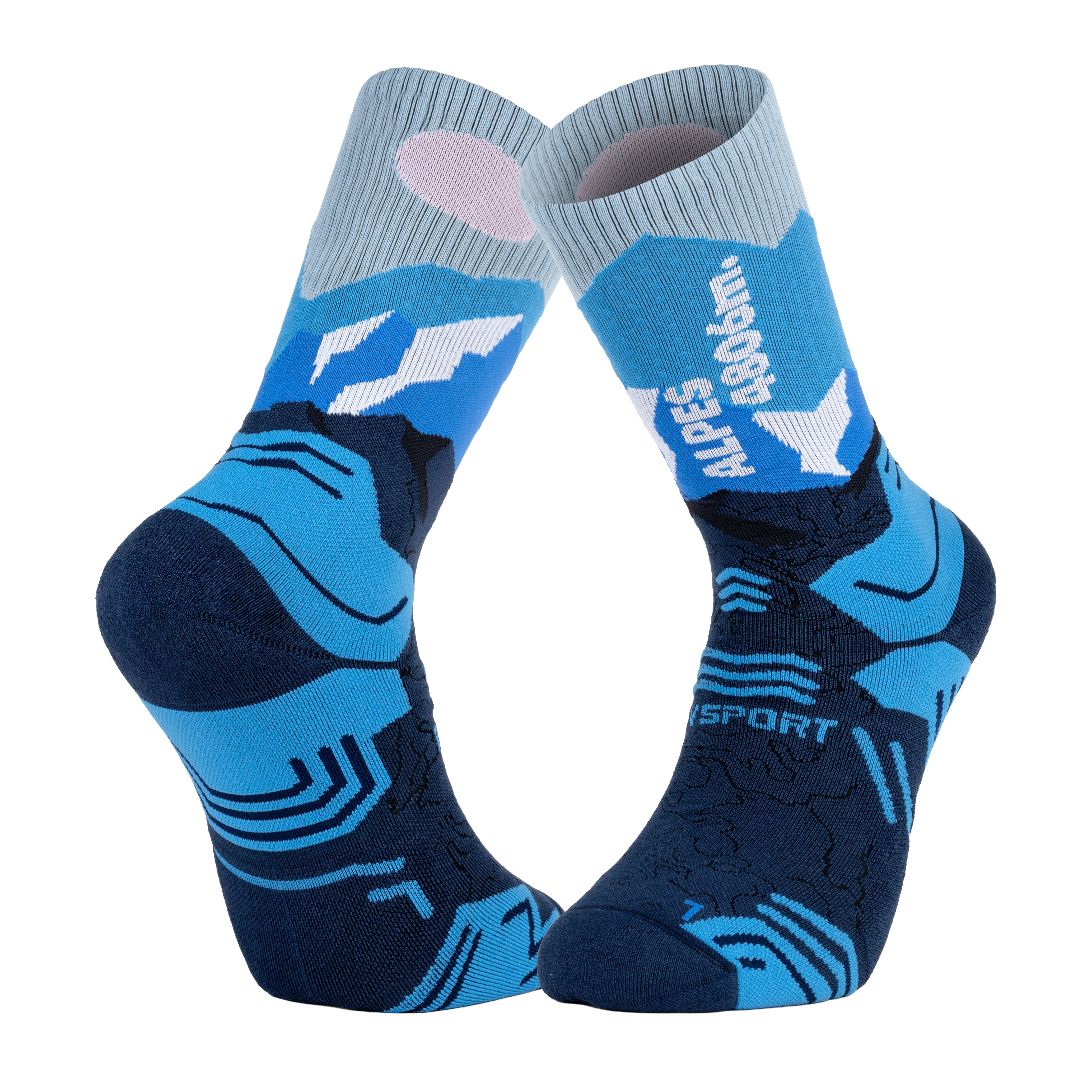 TREK SUMMIT Lyocell Alpes Blue Hiking Socks