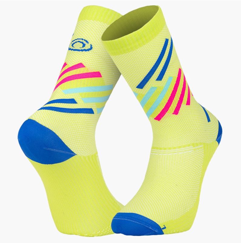 LIGHT RUN High Socks "MIAMI" Green/Blue