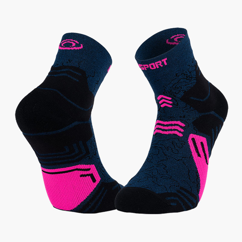 TREK GR MID hiking socks Blue/Pink