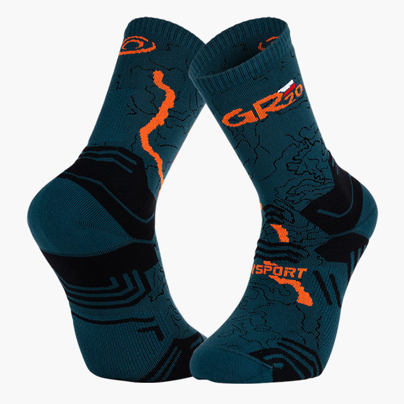 TREK GR20 HIGH hiking socks Green/Orange