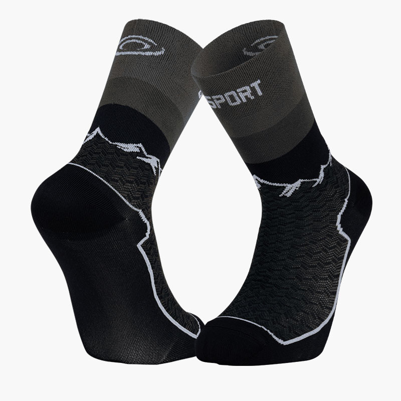 BV SPORT | DOUBLE GR HIGH Hiking Socks Black