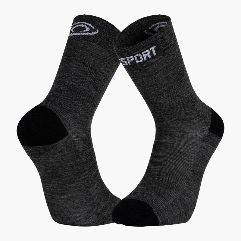 BV SPORT | DOUBLE GR HIGH "MERINOS" hiking socks Anthracite