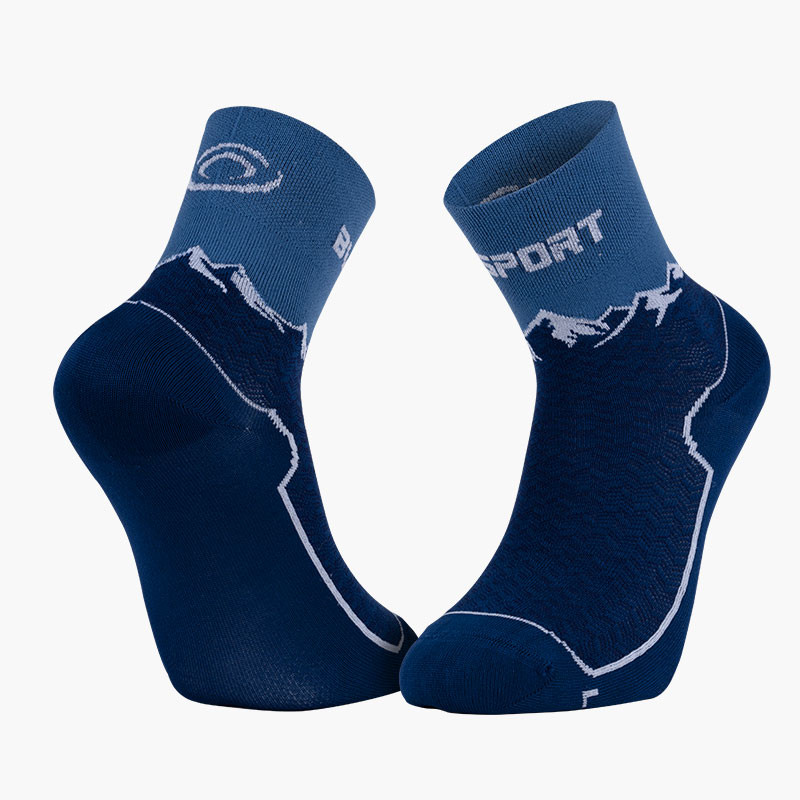BV SPORT | DOUBLE GR MID Hiking Socks Blue