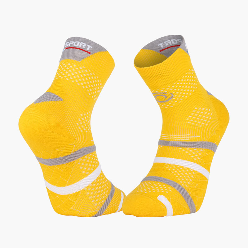 High Padel Socks Yellow/Grey | Made in France