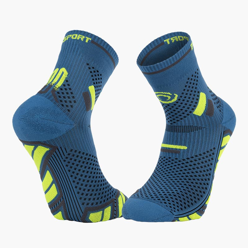 Made in France | TRAIL ULTRA MID socks Blue/Yellow
