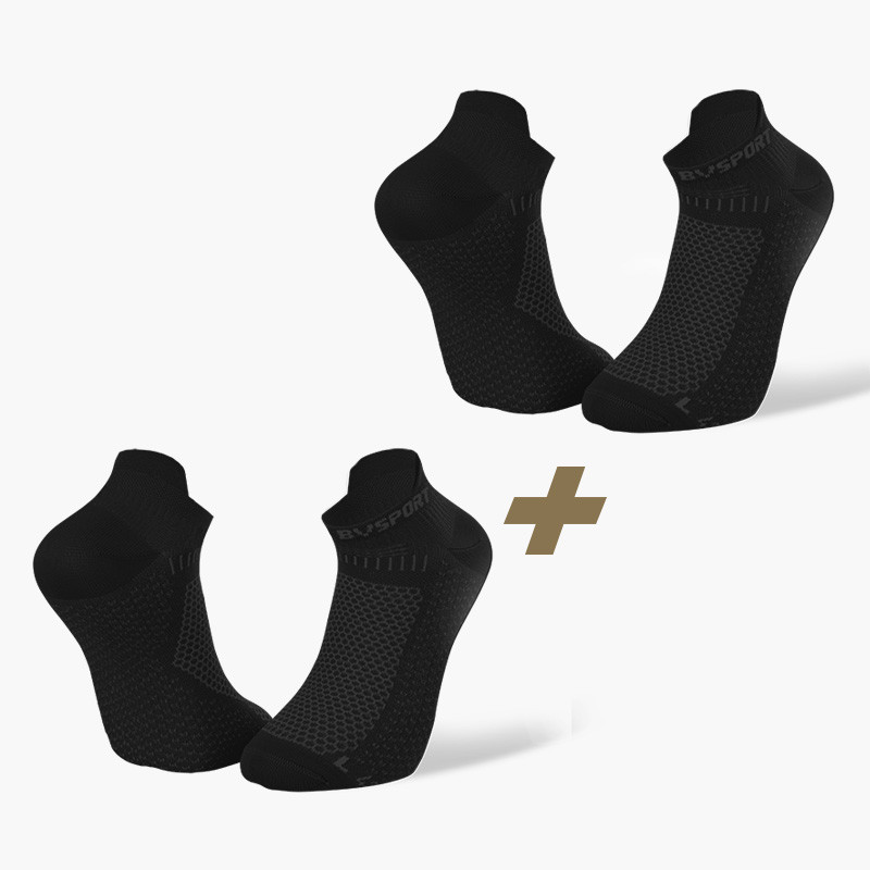 Pack x2 | LIGHT 3D ultra-short running socks black/black