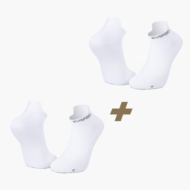 Pack x2 | LIGHT 3D ultra-short running socks white/white